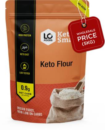Lo! Foods Keto Atta (No Soya) | 1g Net Carb per Roti | Keto Flour for Keto Diet Roti