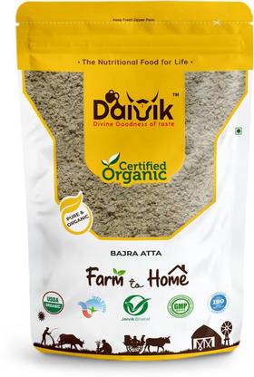 DAIVIK ORGANIC Bajra Atta | Pearl Millet Flour | Kambu Maavu, 1 Kg