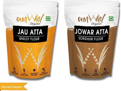 Amwel Combo of Jaun Atta 450g + Jowar Atta 450g | Barley + Sorghum
