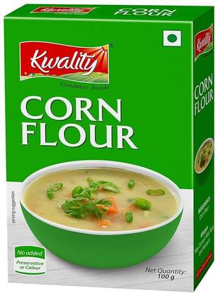 Kwality Corn Flour Superfine Thickening flour for Soups, Cakes, Curries, Gravies, Sauces