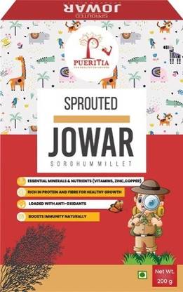 Pueritia Sprouted Jowar Powder |100% Pure Jowar millet |Source of Calcium, Iron, Protein|