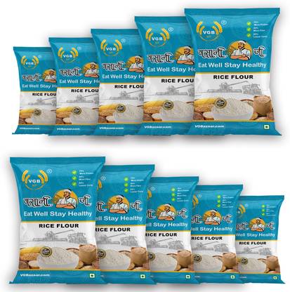VGBNP 100% Natural & Original Rice Flour ( Chawal Ka Atta) White Rice Powder- 10kg