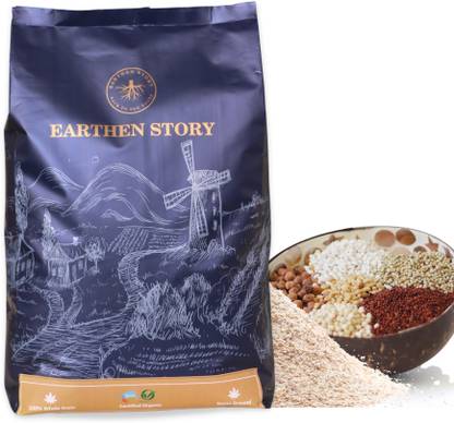 Earthen Story Certified Organic Multigrain Flour/Atta | Freshly Prepared | 100% Whole Grain