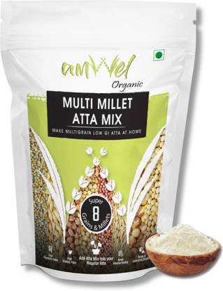 Amwel Organic Multi Millet Atta Mix | 900g x 2 pc | Make Multigrain Atta at Home