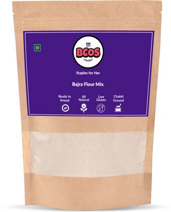 BCOS Foods Bajra Millet Flour Blend | Low Carbs & Gluten | Low GI Value | Ready to Knead