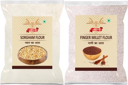 Sambhojanam Best Quality Combo of Ragi Atta & Jowar Atta 900 gm Each