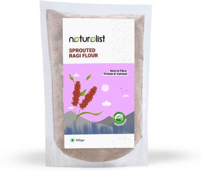 Naturalist Sprouted Ragi Flour | 100% Natural | Fibre, Protein and Iron Rich