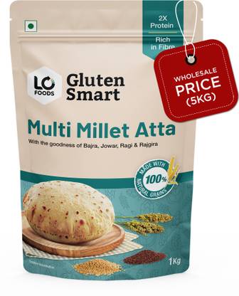 Lo! Gluten Free Flour (Jowar Flour, Ragi Flour and Millet atta) Multigrain Atta