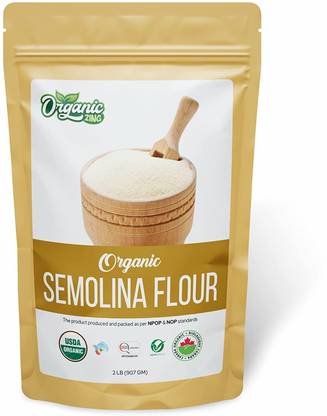 Organic Zing Semolina | 100% Pure and Organic | Preservative Free Semolia Flour