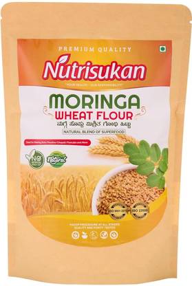 Nutrisukan Moringa Wheat Flour Organic Atta | High Dietary Fiber for Easy Digestion