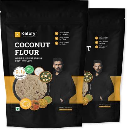 Ketofy Coconut Flour | 2.1g Net Carbs Per Serving, Low Carb Flour For Cooking & Baking