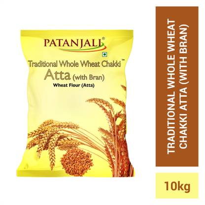 PATANJALI Chakki Atta, Whole Wheat with Bran, Genhu ka Atta, Organic Flour