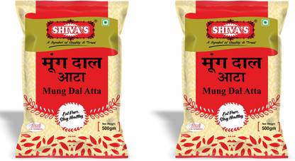 Shiva's MOONG ATTA / MOONG DAL FLOUR - 500 G (PACK OF 2)