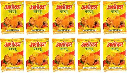 ASHOKA Pure & Tasty Refined Fibrous Sattu with Jute Bag- Pack of 10 (500 gm)