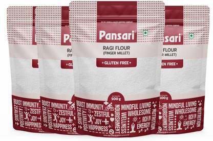 Pansari 100% Natural, Healthy & Tasty Ragi Atta|With Glutten & Preservative Free