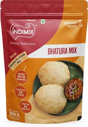 INDIMIX Instant Ready to Cook Bhatura Mix / Atta | Ready In 3 Steps | Healthy & Tasty