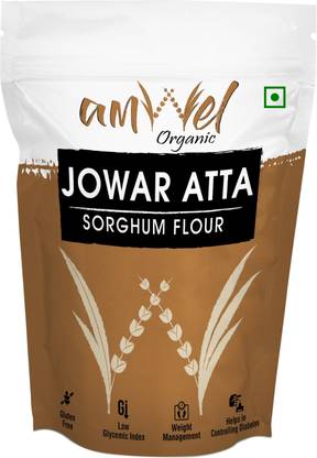 Amwel Organic Jowar Atta | Sorghum Millet Flour | 450g x 2pc | Gluten Free Low GI