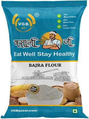 VGBNP 100% Natural & original Pearl millet Flour (Bajri ka aata) Pure Bajra Atta- 1kg