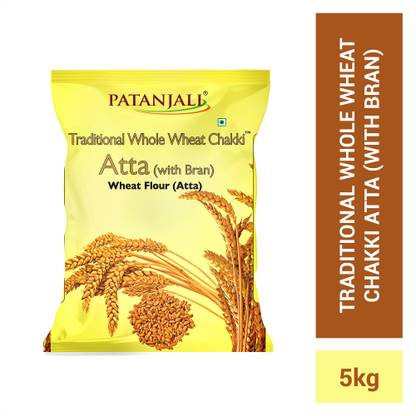 PATANJALI Chakki Atta, Whole Wheat with Bran, Genhu ka Atta, Organic Flour