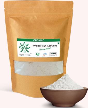 Pure Tree Certified Organic Lokwan Whole Wheat Atta | Atta Gehu ka Aata | Wheat Flour