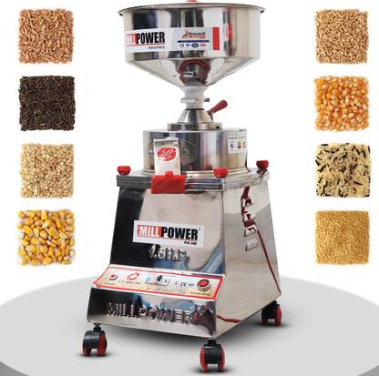 MILL POWER Flourmill Is Known As Atta Chakki, Aata Maker, Atta Chaki Machine, Gharghanti is NO. 1 Manufacturer, ISO, 100% CU Wire, 14 kg/hr Cap. 1100W Flourmill
