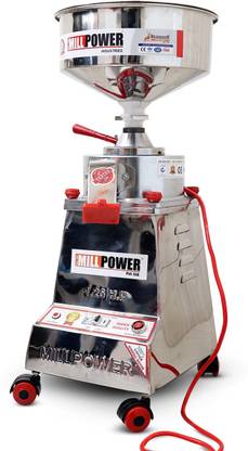 MILL POWER Grind All Grains, 1.25 HP Motor, Easy to Use, Portable, Experience Since 1983 SS1.25E Small Flour Mill For Home -Easy to Use, Low-Noise, Fineness Domestic Use Flourmill