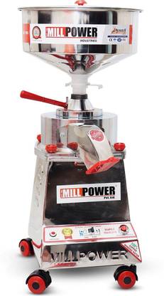 MILL POWER Mini Flour Mill, Domestic Atta Chakki, Ghar ghanti, Atta Maker for Home Use No1 Best Domestic Atta Chakki, Flour mill, Atta Maker Machine ISO, 9 kg/hr, 750W Flourmill