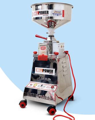 MILL POWER EXPORT QUALITY, WHEAT, RICE, MILLET, DAL, SUGAR, CORIANDER, CORN (MAIZE) GRIND No.1 Domestic Flour Mill Atta Chakki (SS1.25E) Easy to Use, Low-Noise, Fineness Flourmill