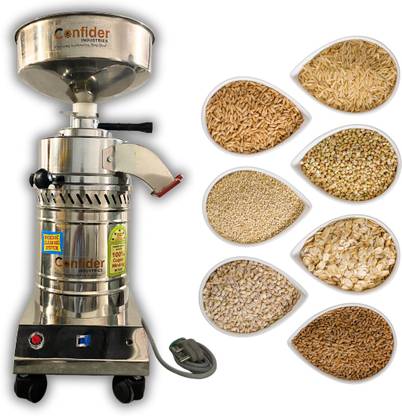 Confider 1 HP Flour Mill For Home | Emery Stone | Copper Winding Motor | Big Hopper | Table Top | Portable | Flour Mill Machine Price | Atta Chakki Price | Mini Stone Flourmill