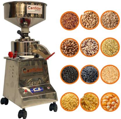 Confider Mini Atta Chakki for Home | 14 kg/hr | Gharghanti Aata chakki | Domestic Atta Maker | 1.125 KW | Stainless Steel Body | Stone Grinding Flourmill