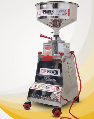 MILL POWER 11 kg/hr, 930W, EXPORT MODEL, TO GRIND ALL GRAINS USING 6" Stone Grinder 1.25 HP - Small Flour Mill - Easy to Use, Best Quality, Maintenance Free Machine Flourmill