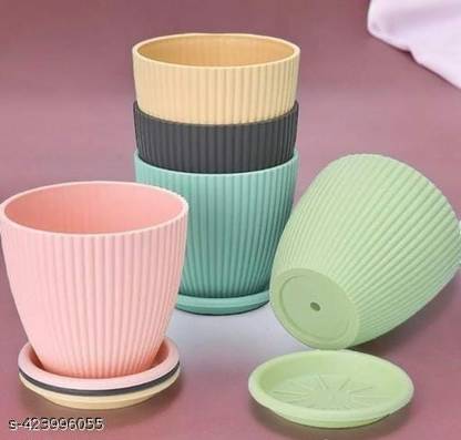 Aivc Multi color Flower Pot Plastic Flower Basket