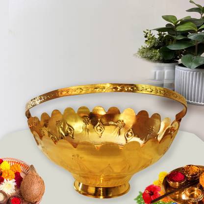 Shrinika FB-9H-AB1 Brass Flower Basket