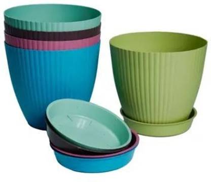 Aivc Multi color Flower Pot Plastic Flower Basket