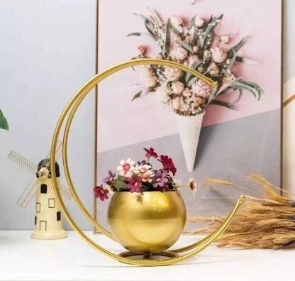 Appraise Home Impex MSVgold 3 Iron Flower Basket