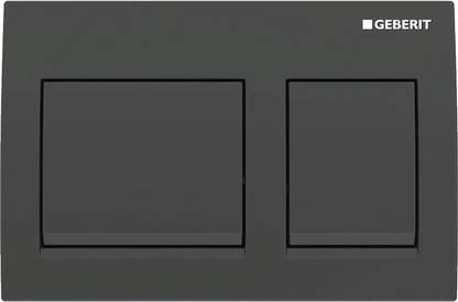Geberit Flush Plate | Black Matt | 115.045.14.3 | Compatible with Concealed Cistern | Flush Tank Lever