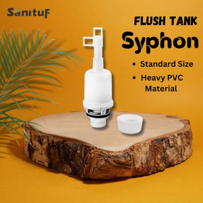 Sanituf Syphon Internal Fitting Set for Flush Tank/Cistern Heavy PVC Material Flush Tank Lever
