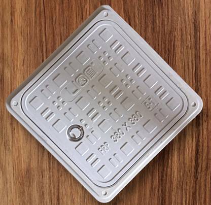 GAYATRI CORPORATION Lion Frp Manhole Cover 5 Ton 15 x15 Flush Tank Lid