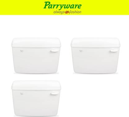 Parryware Standard Tip Top Polypropylene Cistern flush tank set of 3 pic 536 Side Handle Flush Tank