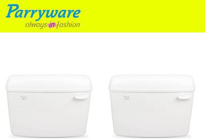 Parryware Slimline Single Flush Cistern set of 2 pic 0392 Side Handle Flush Tank