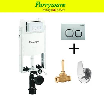 Parryware Half Frame Concealed Cistern with concealed body upper part set of 167 Dual Flush Tank