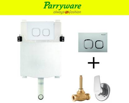 Parryware Linea Concealed Cistern with concealed body Primo upper part 159 Dual Flush Tank