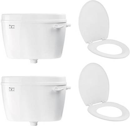 Parryware Utsav cistern flush tank with toilet seat cover set of 2 pic 046 Side Handle Flush Tank