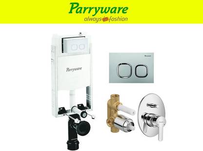 Parryware Half Frame Concealed Cistern, with divater body upper cleart set of 1 pic 238 Dual Flush Tank
