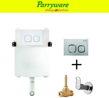 Parryware Linea Concealed Cistern with concealed body alpha upper part 048 Dual Flush Tank