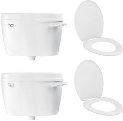 Parryware Utsav cistern flush tank with toilet seat cover set of 2 pic 289 Side Handle Flush Tank