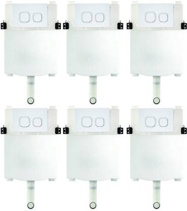 Parryware Concealed Cistern with Flush Plate set of 6 pic 060 Dual Flush Tank