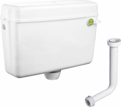 Lipka Round PVC Flushing Cistern White Colour Side Handle Flush Tank