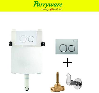 Parryware Linea Concealed Cistern with concealed body alpha upper part 104 Dual Flush Tank