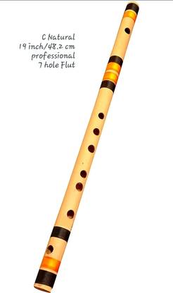 Vox and Vox C Natural 19 inch 7 hole Professional & Beginners Bansuri Bamboo Flute